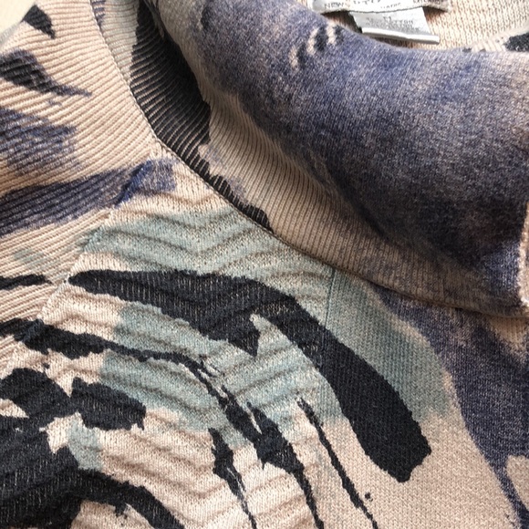 Alberto Makali beige/blue long open cardigan - Picture 5 of 7